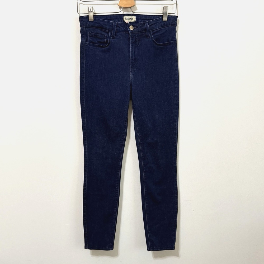 L'Agence Womens Ankle Skinny Jeans 28 Stretch Dark Blue 28x25 Casual‎ Trendy